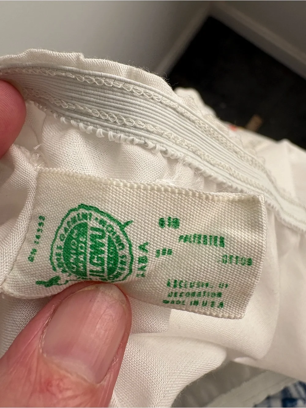 Vintage 60s cotton half-slip with scalloped embroidered trim, size L - Picture 6 of 6